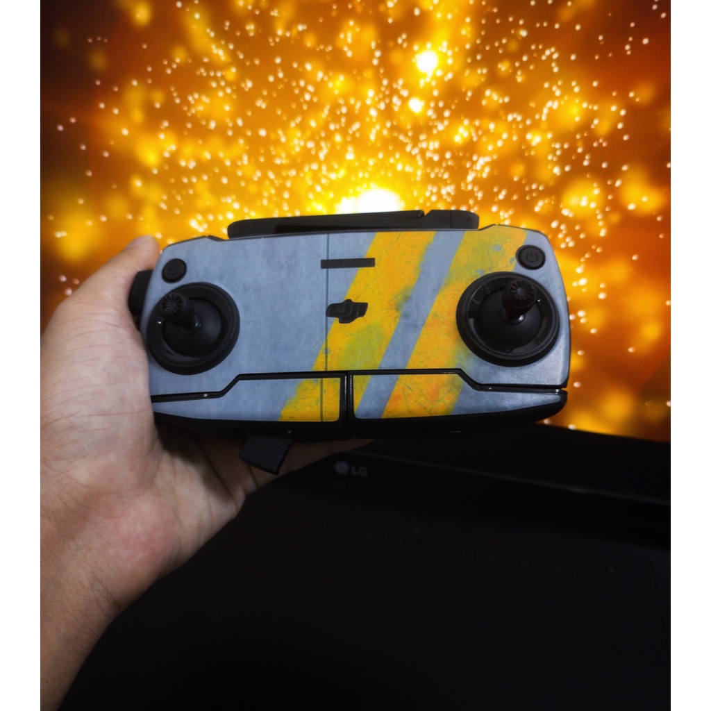Skin Decal Dán Trang Trí Flycam Mavic Mini 1 - Mini Se - Mini 2 - Xám Vàng