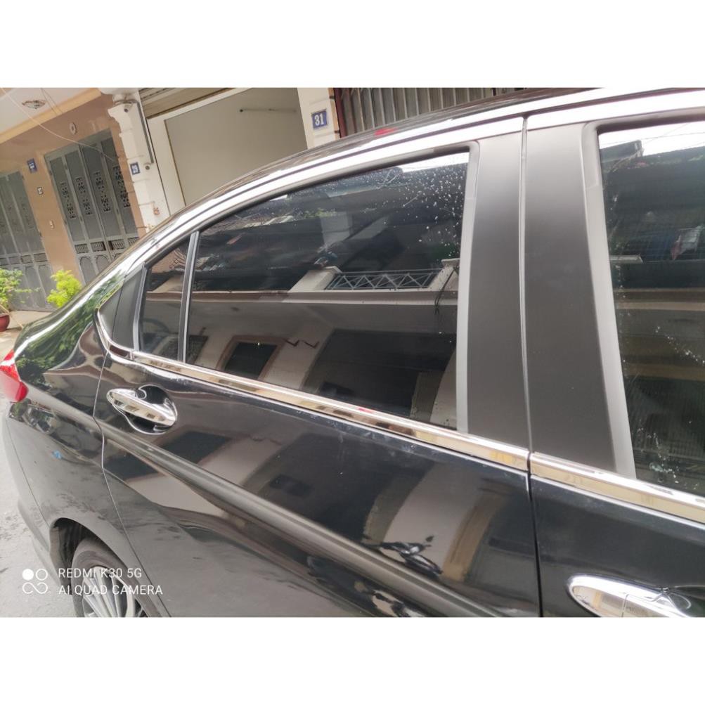 City, Nẹp Chân Kính inox Honda City 2021 bộ 6 Chi tiết