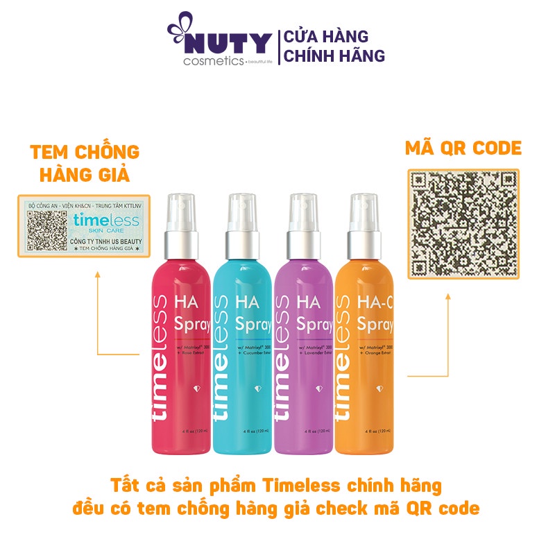 Xịt Khoáng Timeless HA-SPRAY (120ml)