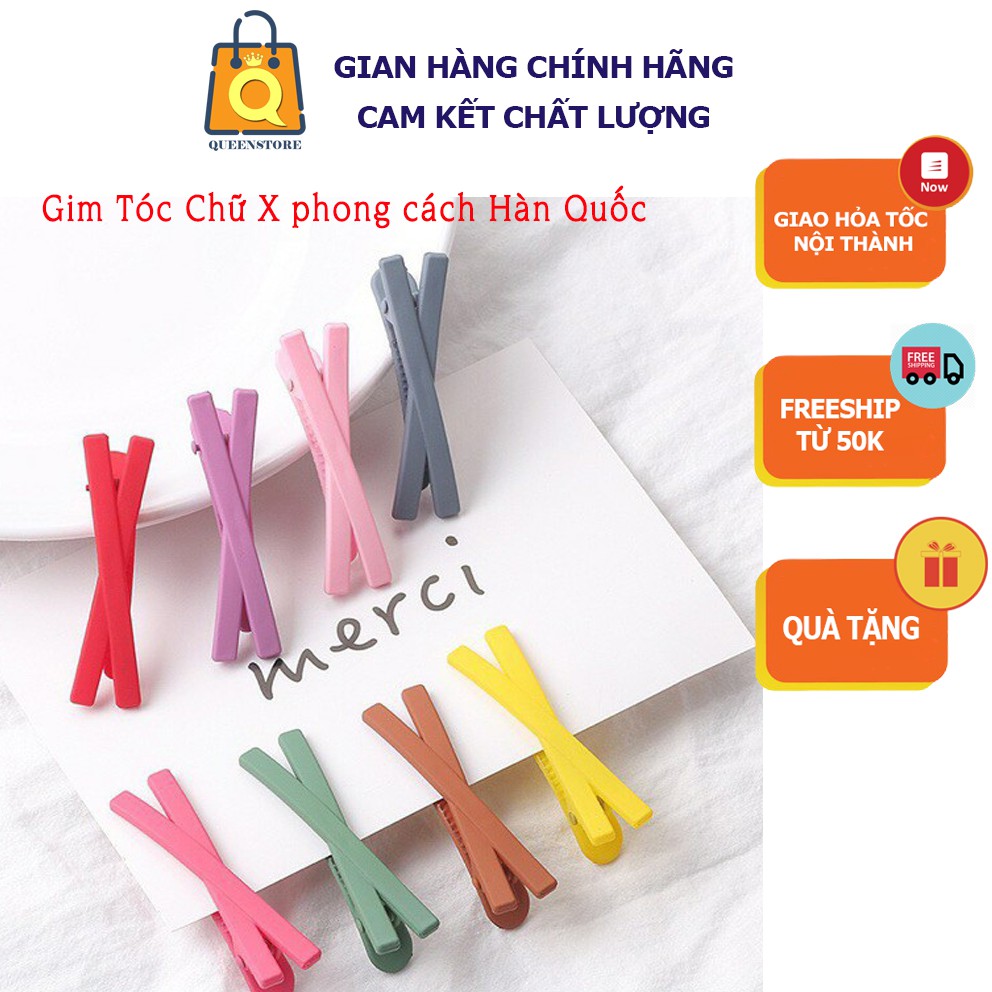 [Hot Trend] Gim Tóc Kẹp Tóc Chữ X Phong Cách Hàn Quốc Dễ Thương Xinh Xắn - QueenStore