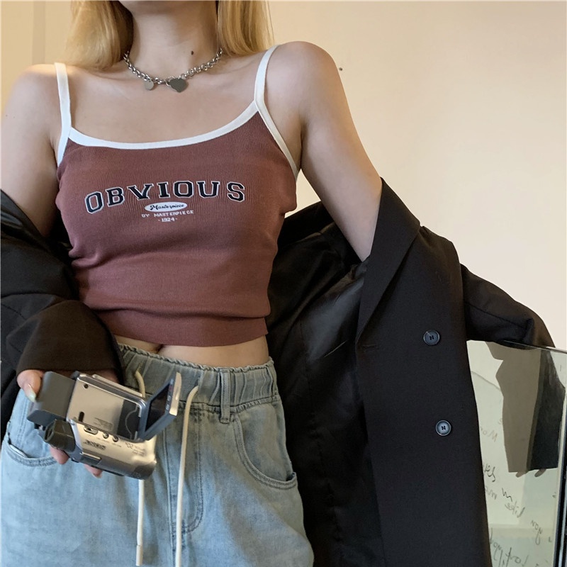 Áo Hai Dây In Họa Tiết Thời Trang Cho Nữ