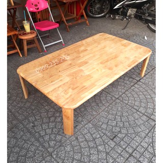 [Mã LIFEBKA5 giảm 10% tối đa 1 Triệu đơn 500k] Bàn Ăn Ngồi Bệt Xếp Gọn 70x120cm - Bàn Ngồi Bệt Chân Bánh Mì Gấp Gọn