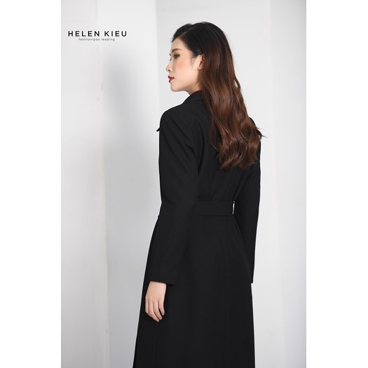 ÁO CHOÀNG MĂNG TÔ ĐEN DÁNG DÀI ❤️𝑭𝑹𝑬𝑬𝑺𝑯𝑰𝑷❤️ Đồ Công Sở Thiết Kế HeLen Kieu Luxury | BigBuy360 - bigbuy360.vn
