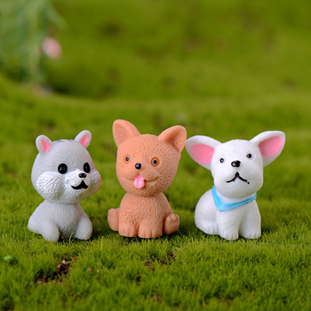 【SPP】Cute Cartoon Dog Miniature Landscape Decoration Resin Crafts Ornament Accessory