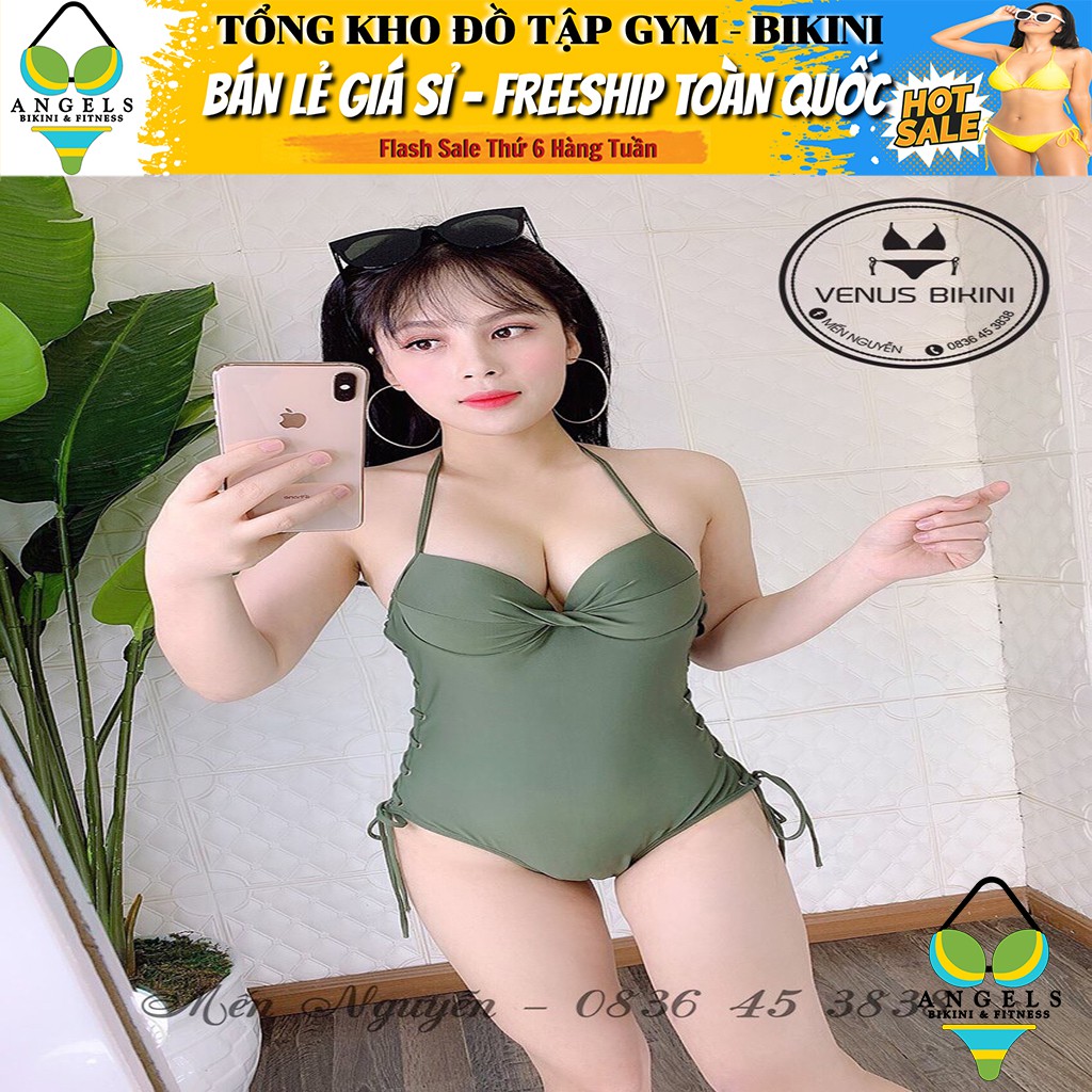 Bikini Bộ Đồ Bơi Một Mảnh Màu Đen Đỏ Rêu Sexy Mặc Đi Biển BHV013 [Miễn Phí Đổi Trả 7 Ngày] | BigBuy360 - bigbuy360.vn