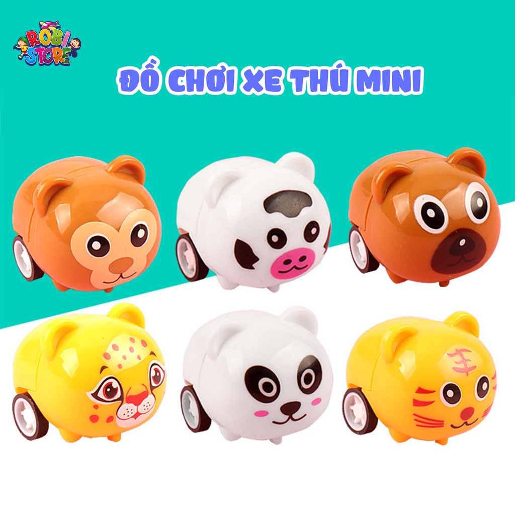 Đồ chơi Xe thú mini chạy cót, dễ thương, đáng yêu cho bé