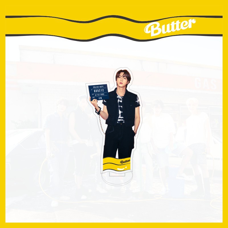 Mô hình đứng kiểu nhóm nhạc Kpop BTS Butter trang trí để bàn