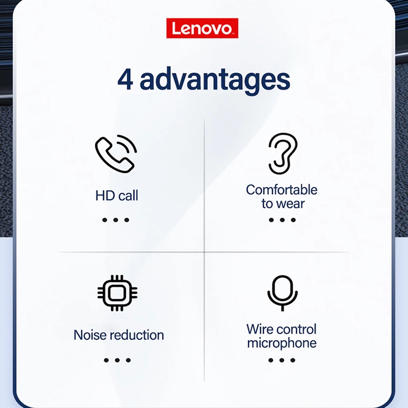 tai nghe nhét tai Lenovo TW13 có mic âm thanh nổi HD độ trầm cao giúp rảnh tay