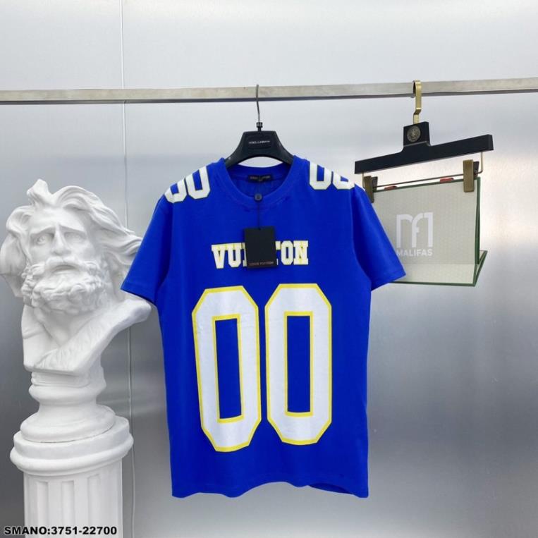 Áo Thun Nam LV Chữ Trắng Siêu Net - Áo Phông Nam LV In Số Siêu Đẹp