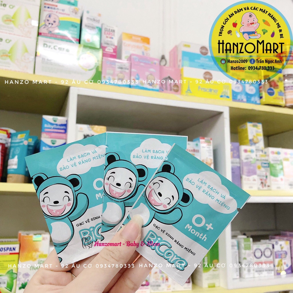 Gạc vệ sinh răng miệng Bicare / Rơ lưỡi Bicare cho bé (30 gói)