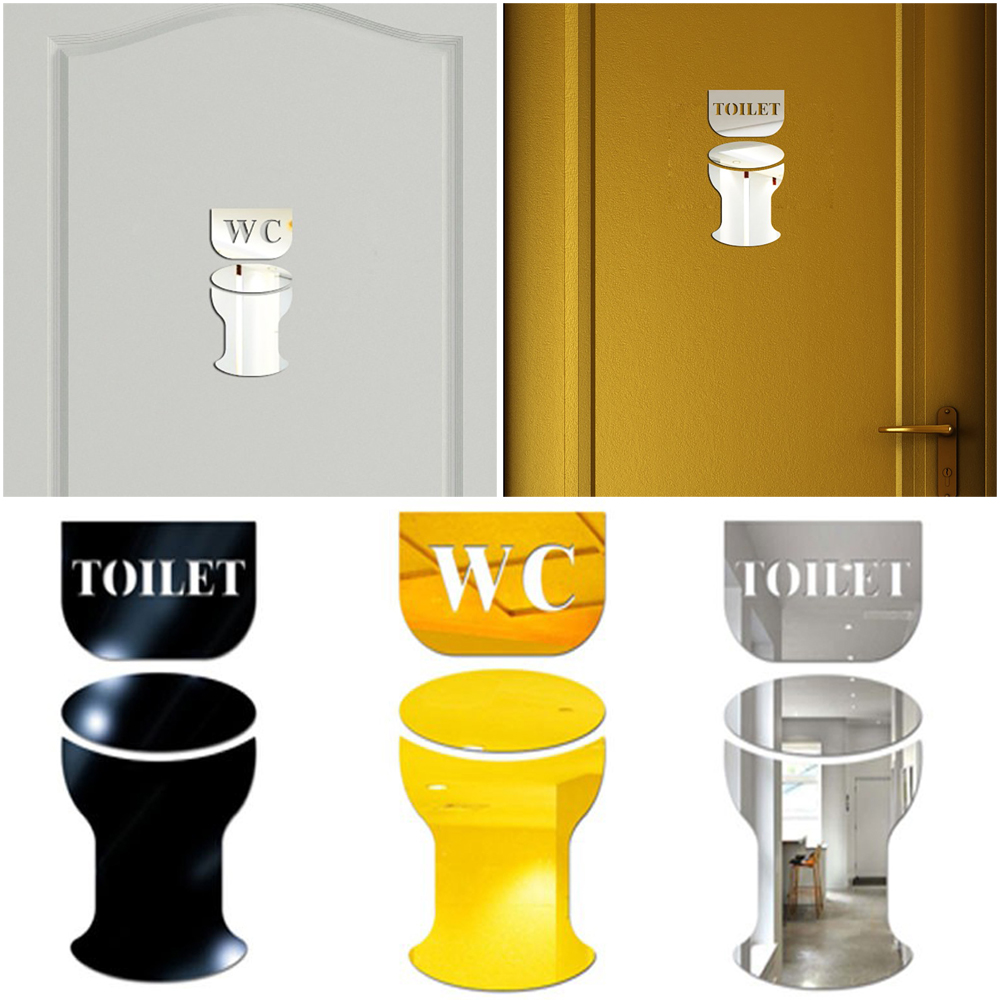 Bảng Hiệu Chữ Cái Wc / Toilet Bằng Acrylic Nhiều Màu Trang Trí Nhà Tắm / Văn Phòng