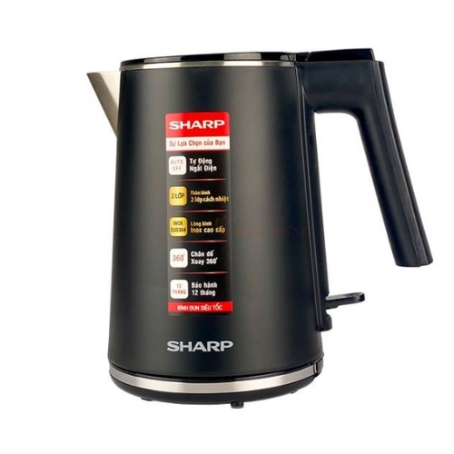 Bình đun siêu tốc SHARP EKJ-10DVPS-BK-Hàng Chính Hãng
