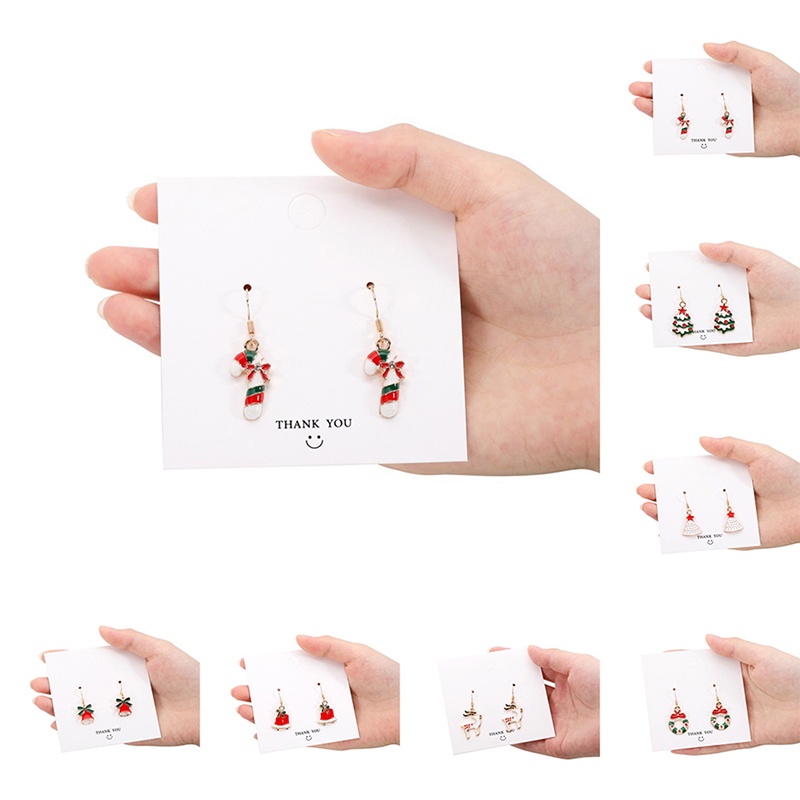 Bông Tai Dáng Dài Hình Ông Già Noel / Người Tuyết Thời Trang Giáng Sinh Cho Nữ