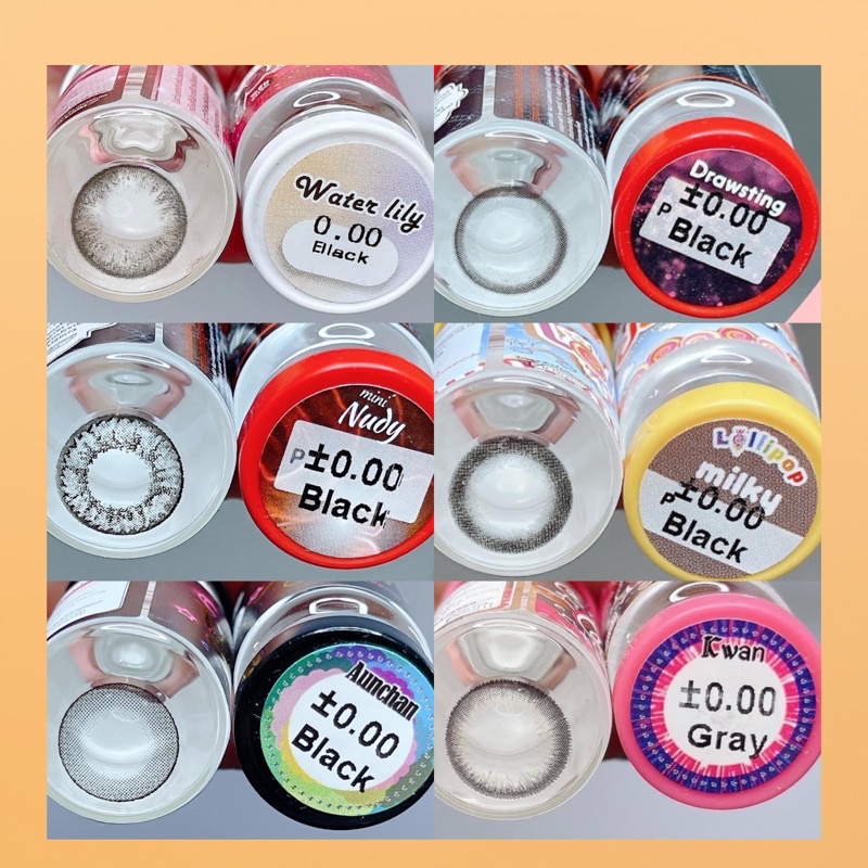 30 mẫu lens Đen_Black HOT size ít giãn_Không độ