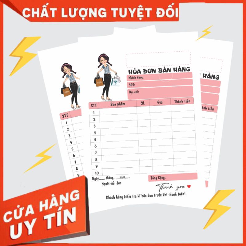 Hoá Đơn Bán Hàng Cho Ngành Thời Trang Siêu Xinh