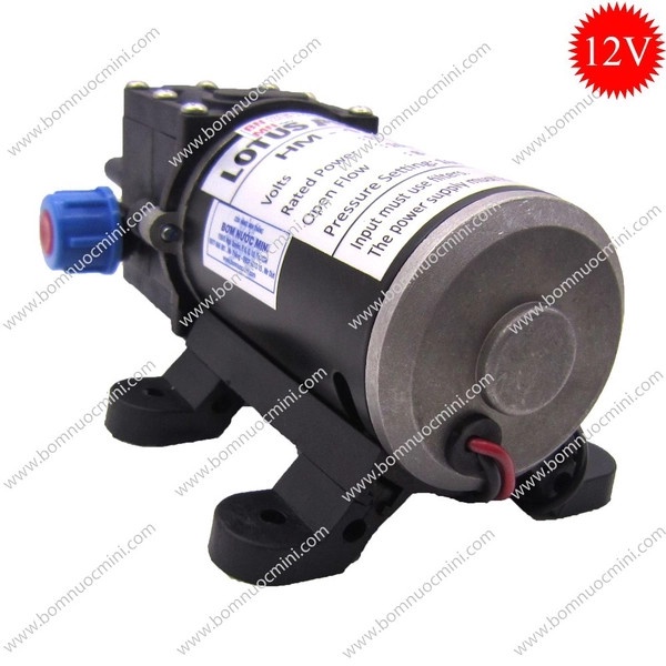 Máy Bơm Áp Lực 12V Đầu Hồi Nước HM-1208 100W  | Máy bơm HM1208 12V