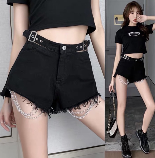 Quần short khaki dây xích ( tháo rời được )