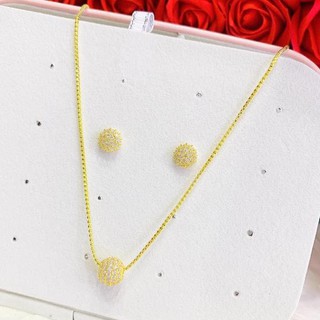 [GIÁ CỰC SỐC] Bộ trang sức mạ vàng 18k bi châu 2 món Gadoshop VB17111912 - dùng đi tiệc cực kì sang chảnh