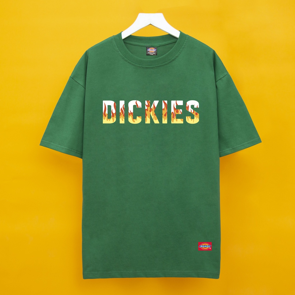 Áo Thun 15 Dickies Logo Lửa Cháy form rộng - Cotton cao cấp - Streetwears SG