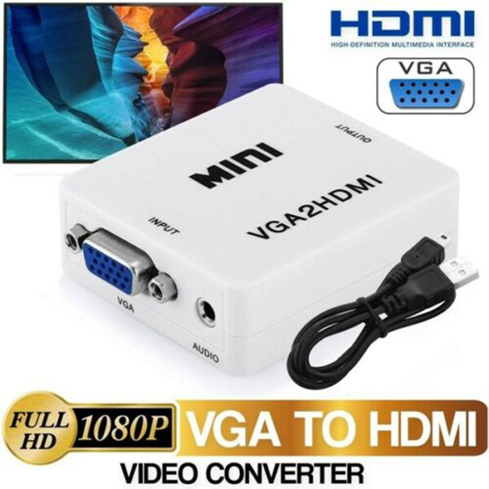 Đầu Chuyển Đổi Hdtv Vga2hdmi Vga Sang Hdmi 1080p Mini Cho Pc Laptop Dvd