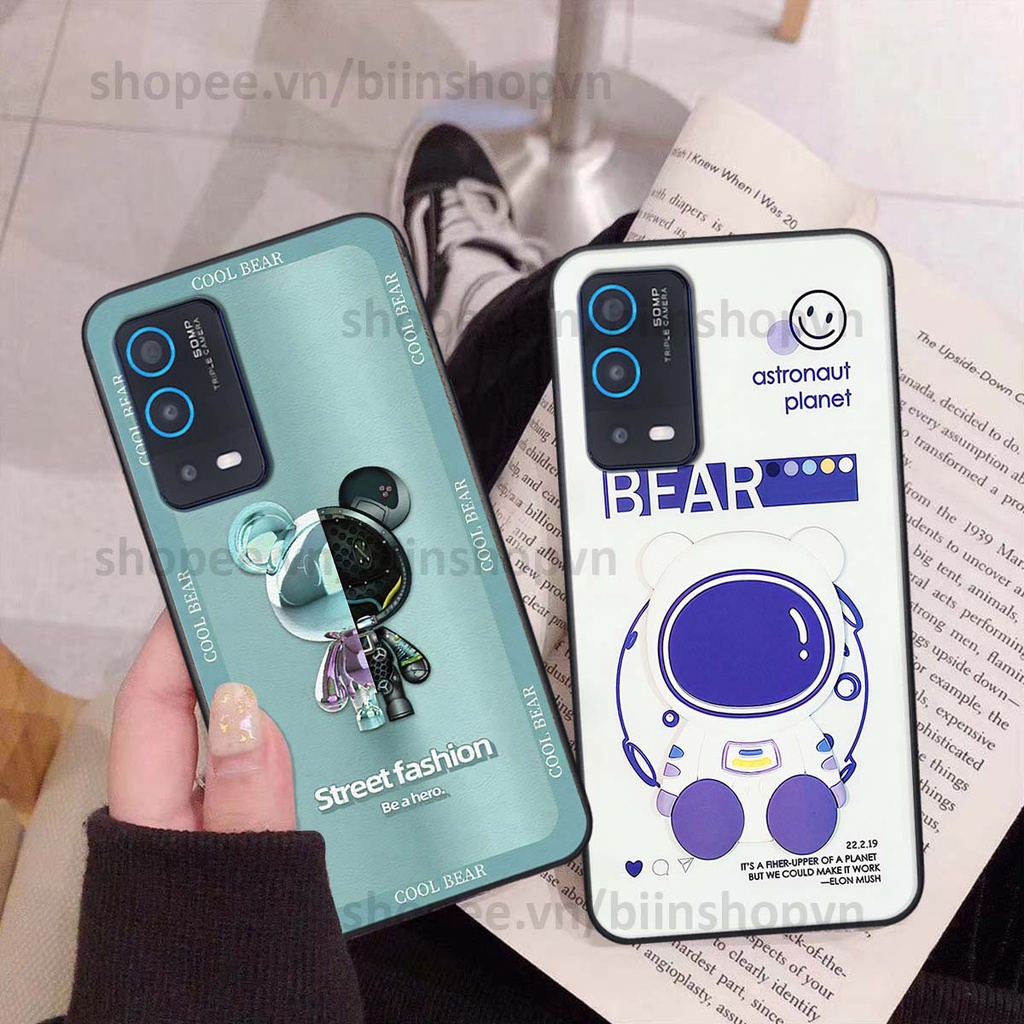 Ốp Oppo A54 / A55 hình gấu bear brick đẹp độc lạ, thời trang, cá tính