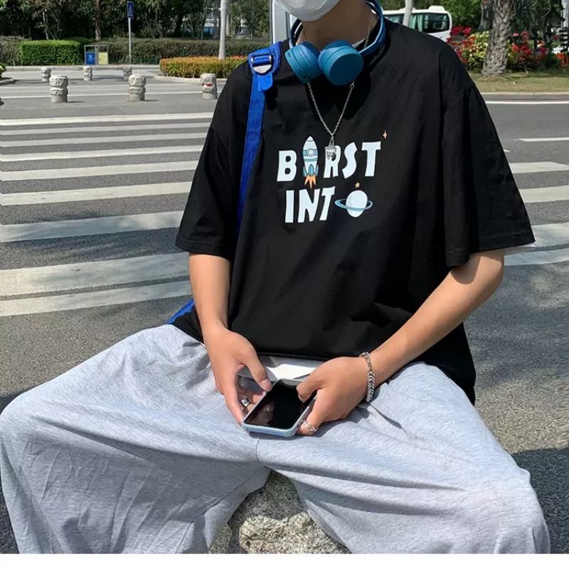 Áo thun tay lỡ unisex Birst Into