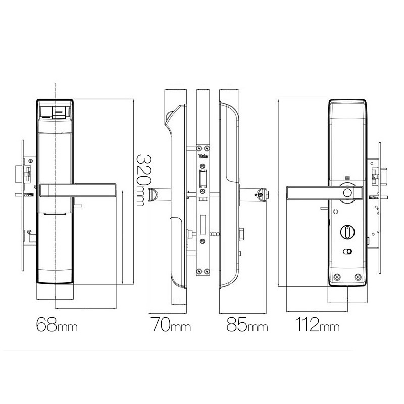 Khóa Thông Minh Yale YDM7116A MB/RB/CG (Bảo hành 2 năm) - Hàng chính hãng