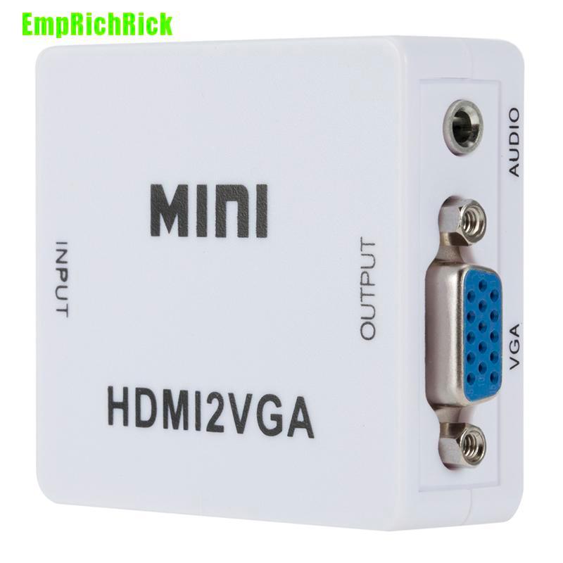 Hộp Chuyển Đổi Vga Sang Hdmi Full Hd 1080p Cho Pc Laptop Dvd Hdtv