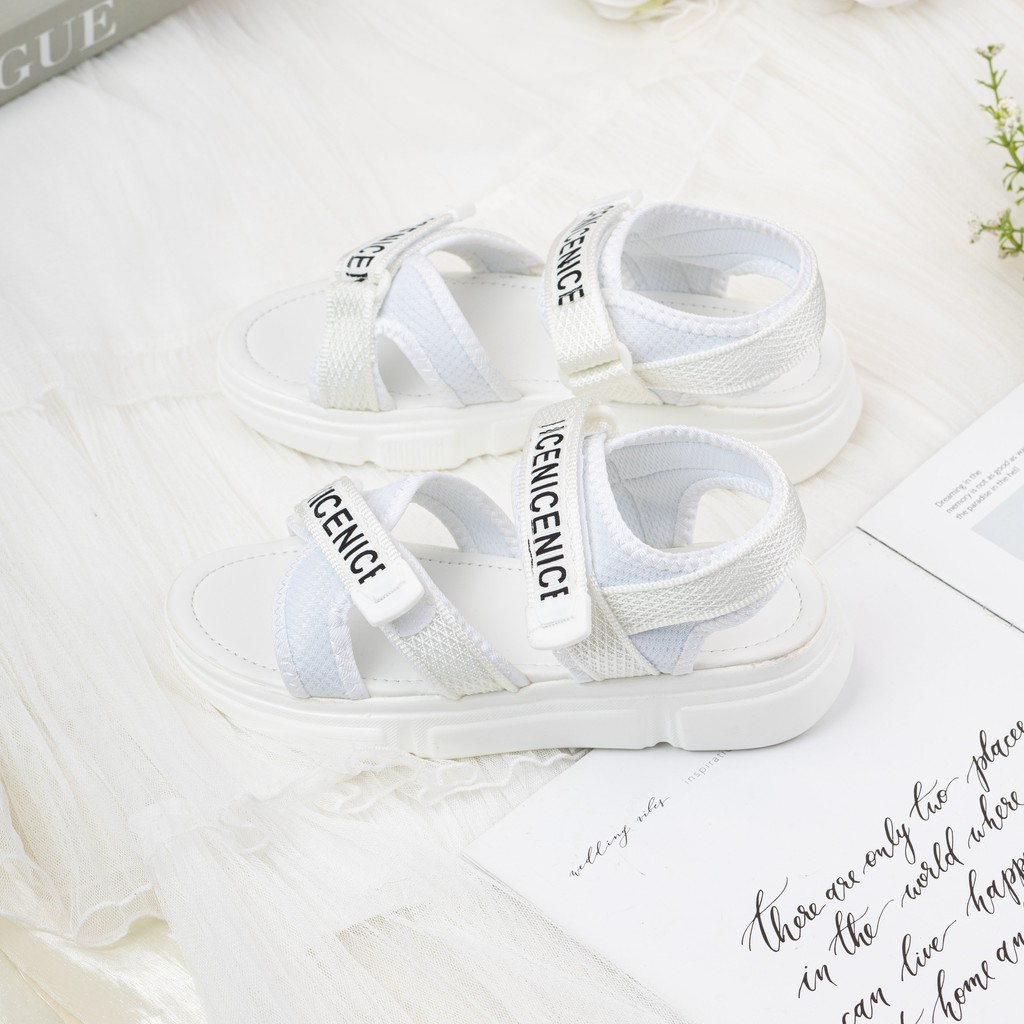 GIÀY SANDAL NỮ THỜI TRANG MWC-  ĐẾ CAO QUAI CHÉO PHỐI CHỮ NĂNG ĐỘNG NUSD- 2816