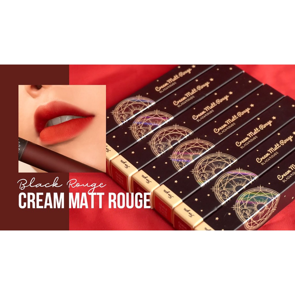 [FLASH SALE ] Son Kem Lì Black Rouge Cream Matt Rouge Swatch