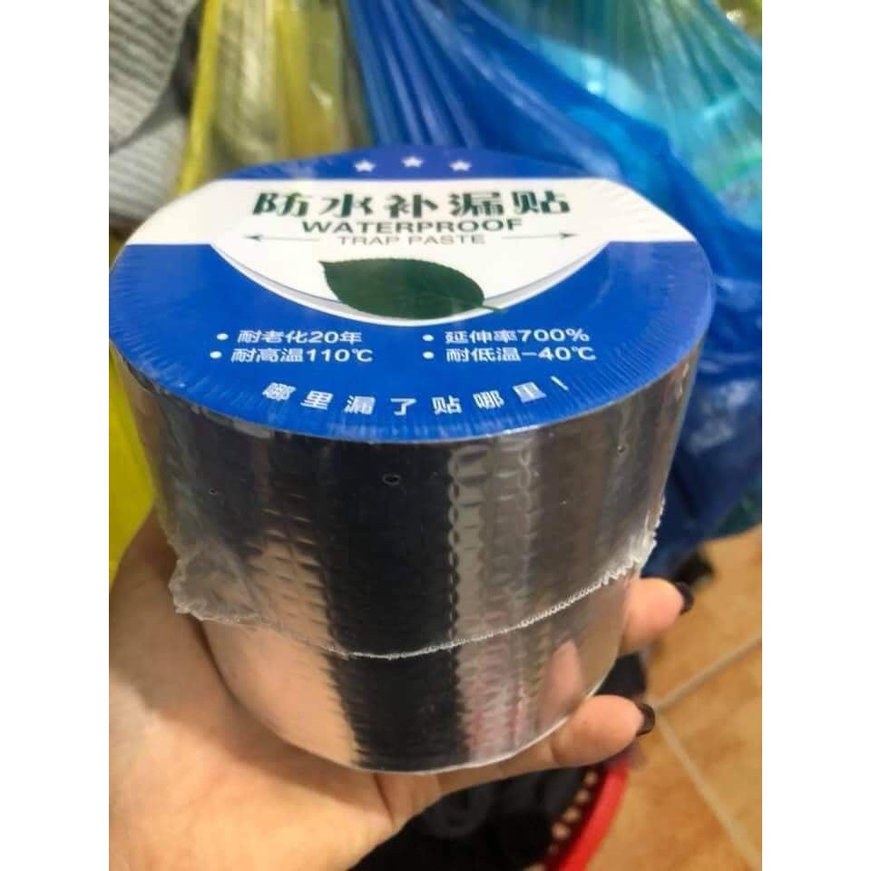 Băng Keo Siêu Dính Chống Thấm Và Chịu Nhiệt- Dán Cho Tường, Trần Nhà, Mái Tôn, Ống Nước, Bể Nước, Xô Chậu...