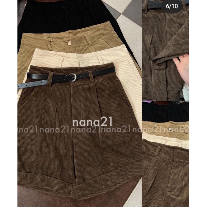 HOT HIT short nhung tăm gập gấu