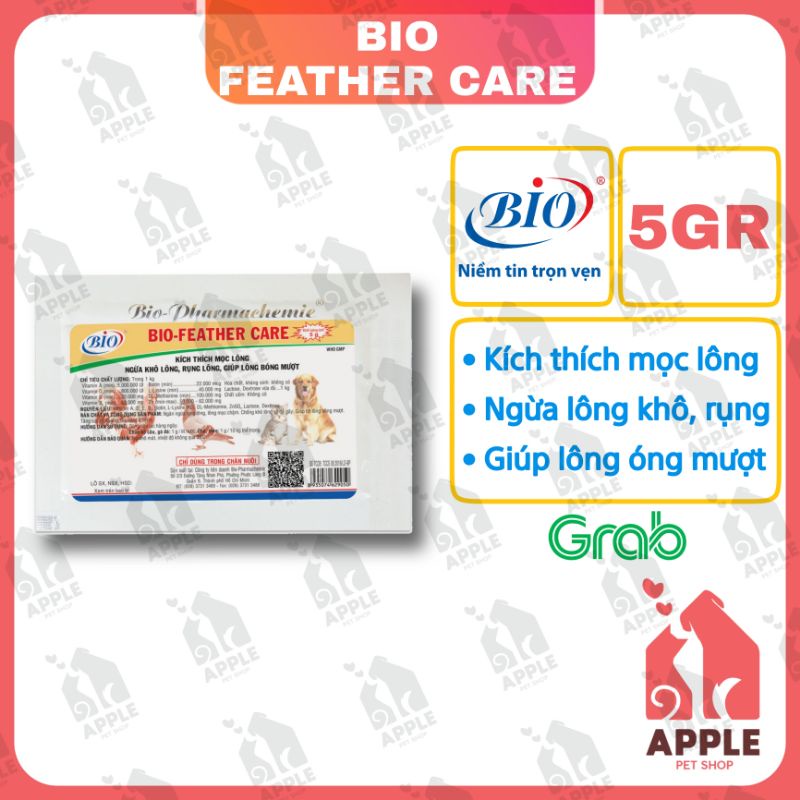 [BIO-FEATHER CARE] [5GR] Kích thích mọc lông, ngừa rụng lông, giúp lông óng mượt