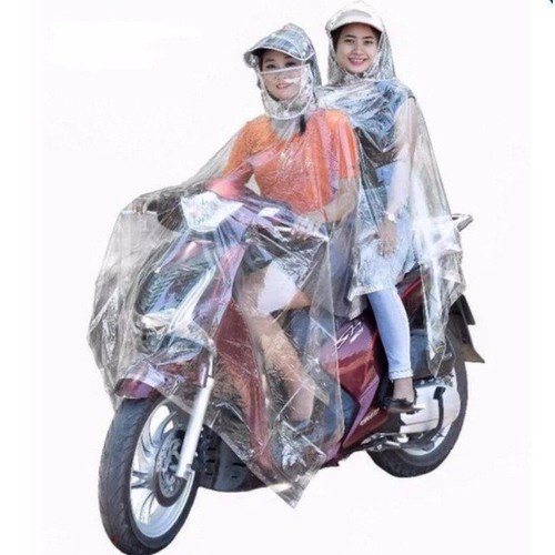 Áo mưa 2 đầu trong suốt Với trọng lượng nhẹ trong suốt  có khả năng chịu lực và không độc hại ,Kiều Tân Nhiên