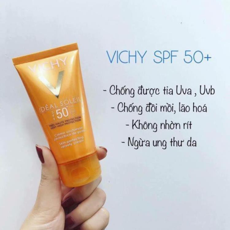 Kem Chống Nắng Vichy Emusion SPF50 Fluid Dry Touch - Không nhờn rít, không màu - 50ml