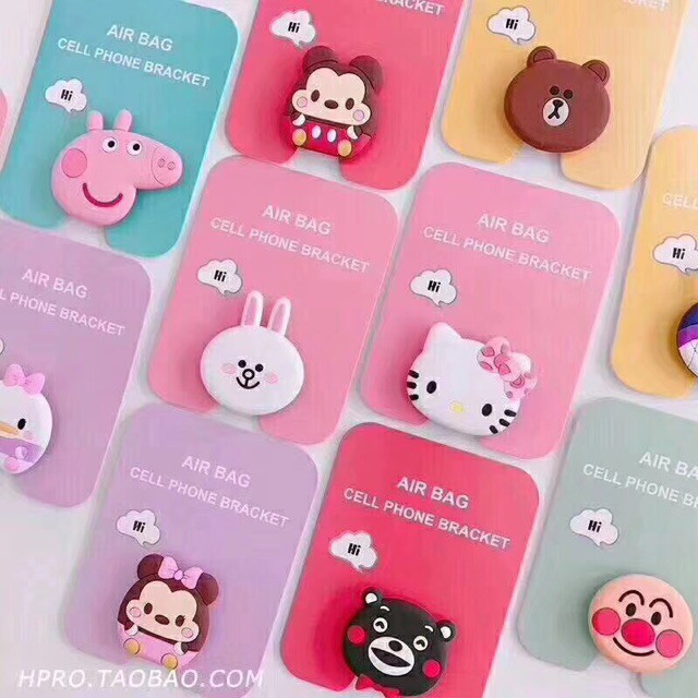 Giá đỡ điện thoại và máy tính bảng hình heo Peppa Popsocket Tik Tok