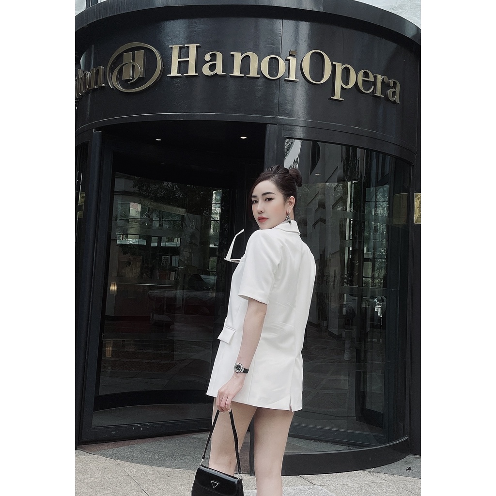 Áo vest trắng ngắn tay AV058