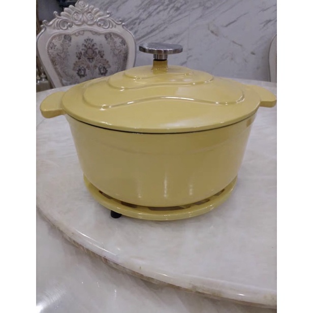 Nồi gang cao cấp có nắp Dooroom chính hãng phong cách vintage dùng cho mọi loại bếp , tặng 2 lót tay