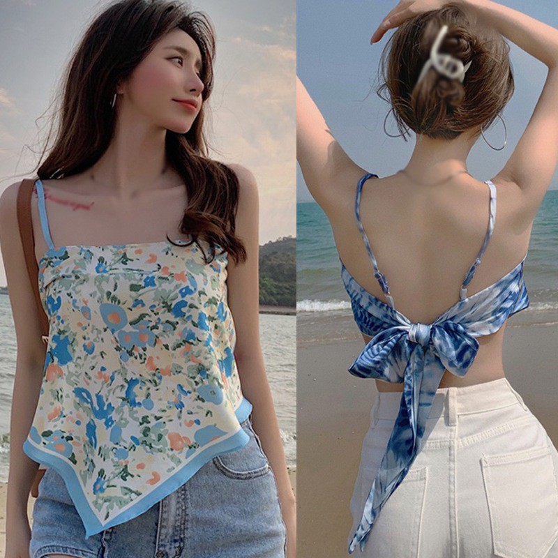 Áo Lửng Hai Dây Hở Lưng Quyến Rũ Dành Cho Nữ Áo Sát