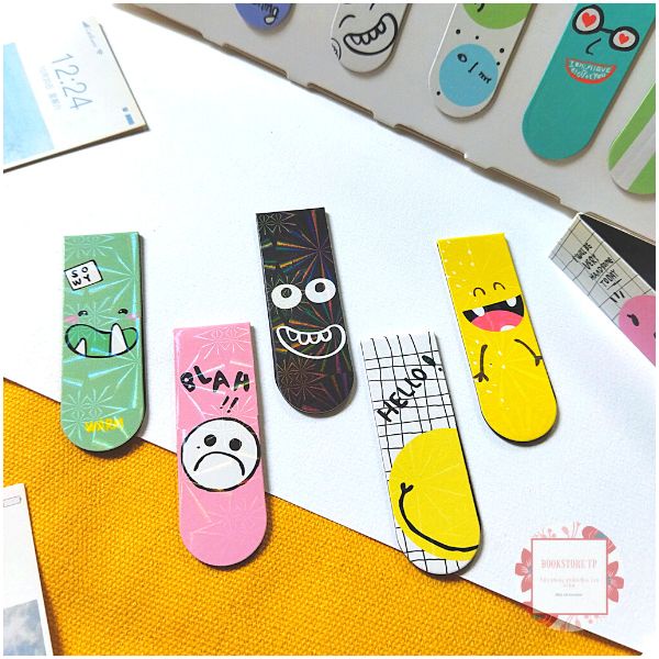 Combo 5 Bookmark Nam Châm Đánh Dấu Sách - Smile