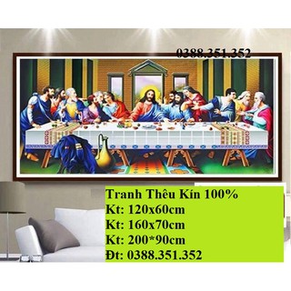 Tranh thêu chữ thập chúa 12 tông đồ khổ lớn thêu kín