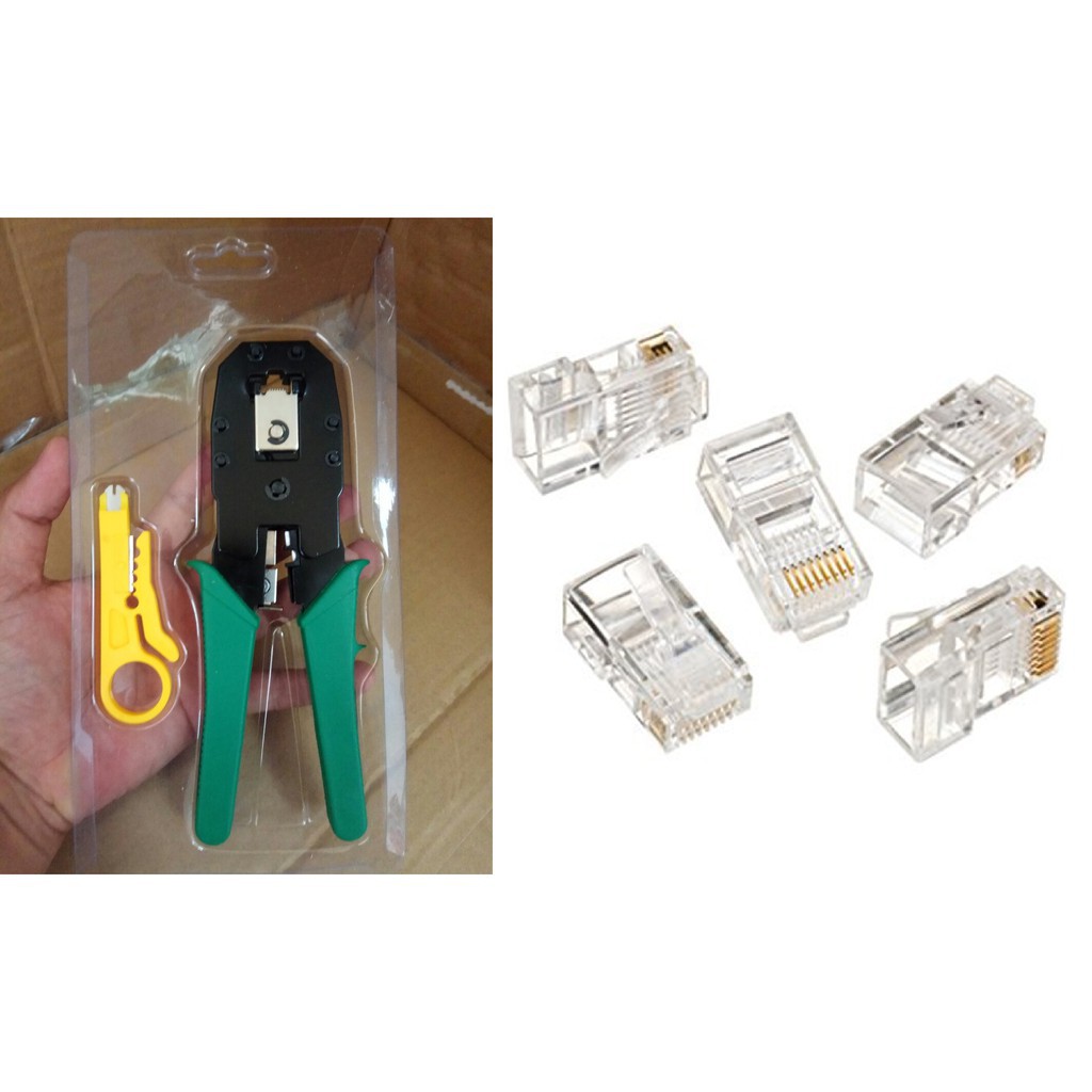 Kìm bấm đầu dây mạng Lan RJ 45 cho bạn bấm đầu dây mạng nhanh và chuẩn dể nối thật dễ dàng KP30105