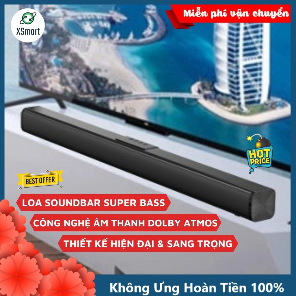 Loa Soundbar Bluetooth Âm Thanh Vòm 8D BOSEBT-D01 Super Bass 2021 Cho Tivi Máy Tính Laptop PC Điện Thoại