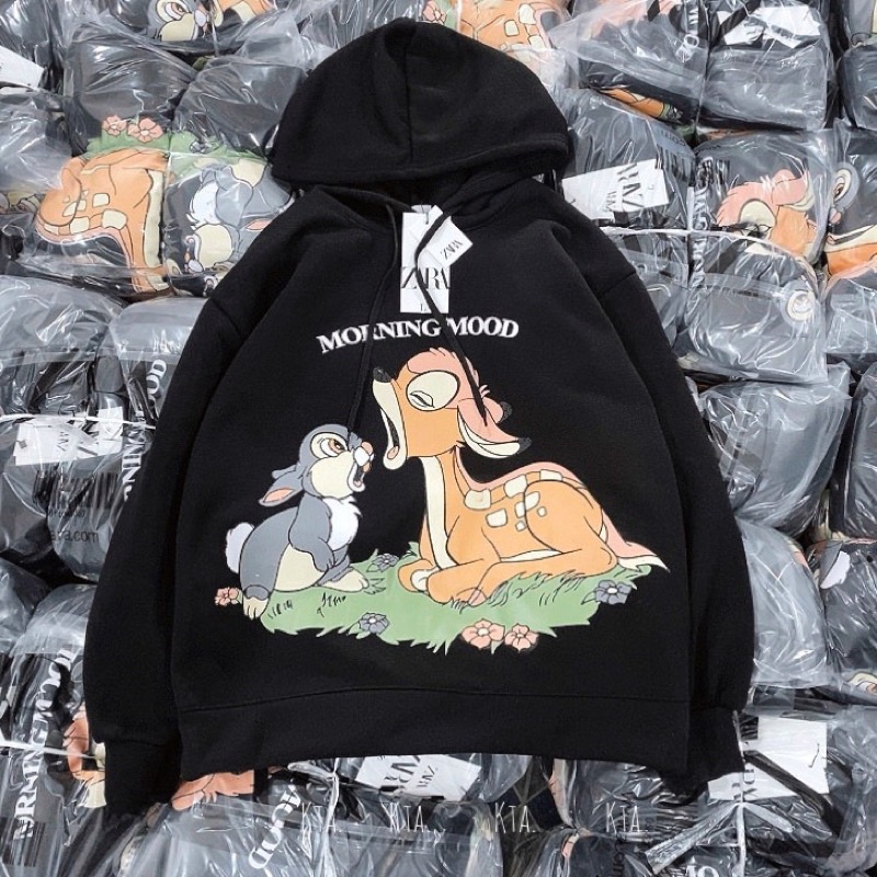 Áo nỉ hoodie nữ - Áo nỉ bông dáng rộng | BigBuy360 - bigbuy360.vn