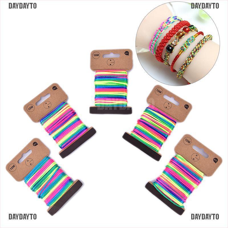 Cuộn Chỉ Nhiều Màu 10M 2.5mm Chuyên Dụng Cho Làm Vòng Đeo Tay