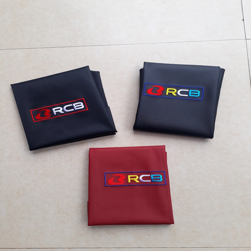 Vỏ yên xe máy da yên vân cacbon thêu RCB đa năng lắp nhiều dòng xe Dream Wave Sirius Furture Exciter Winner Airblade