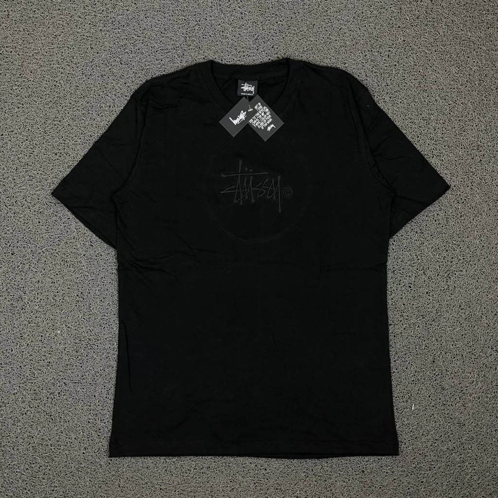 Áo thun thêu LOGO Stussy BIG màu đen