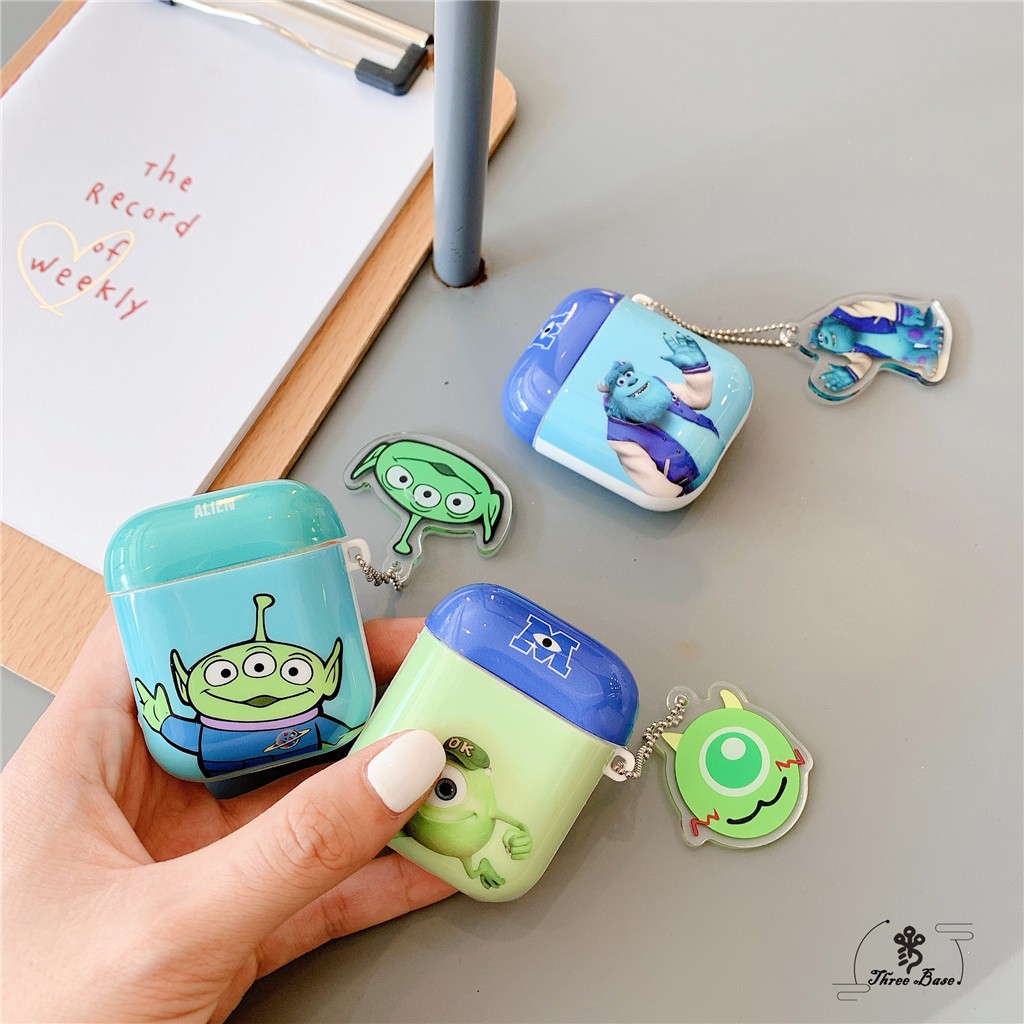 Airpods case Toy Story Korea Lovers KeyChain Cartoon Pendant soft casing for Fashion Sesame Street pro / gen2 Drop-proof Hanging Buckles For Apple Bluetooth Headset Protective