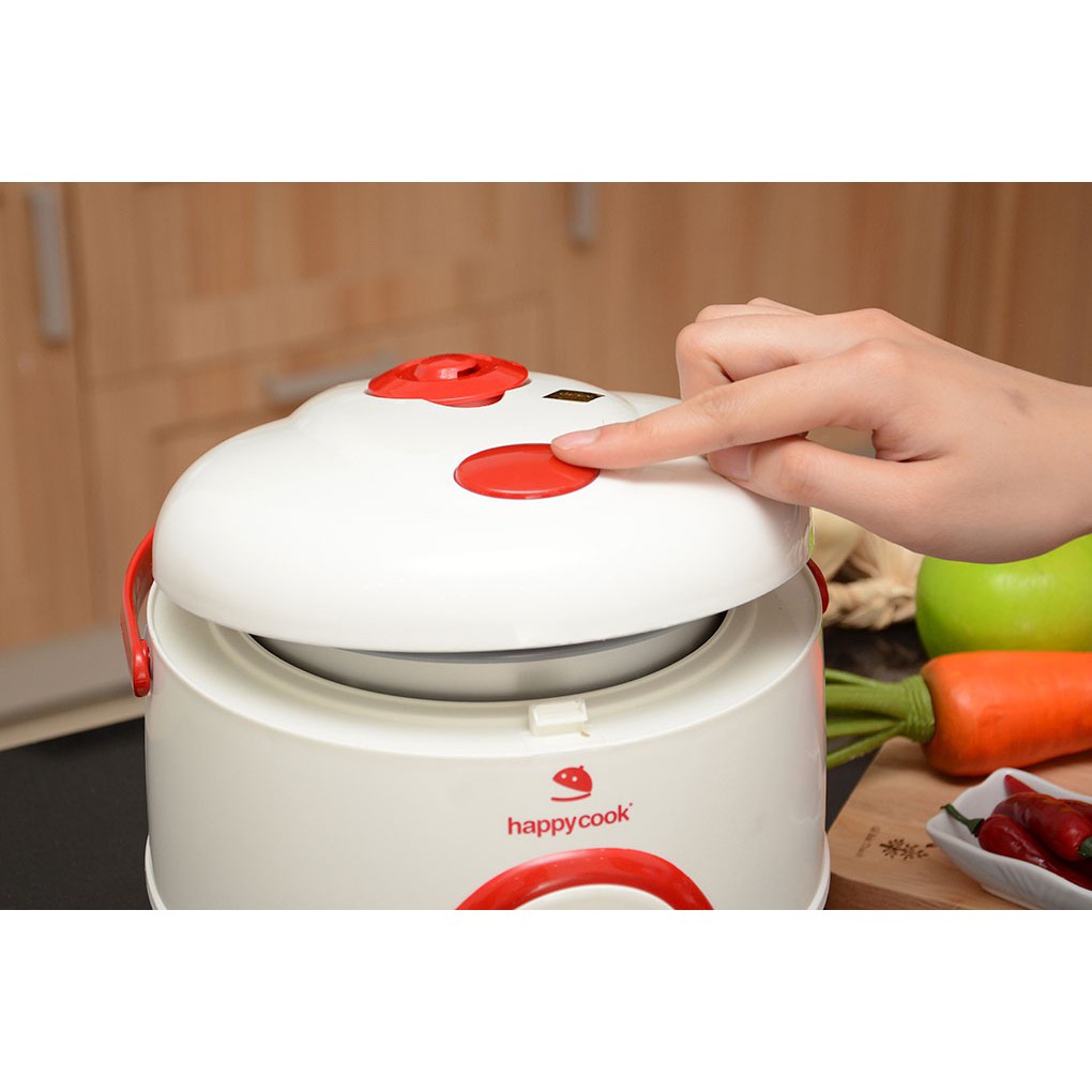 Nồi cơm nắp gài Happycook 0.6 lít HC-60 Đỏ