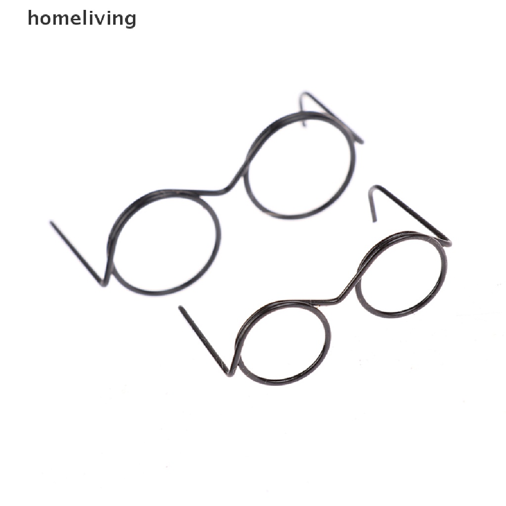 Set 10 Kính Mắt Gọng Tròn Thời Trang Retro Cho Búp Bê 30cm